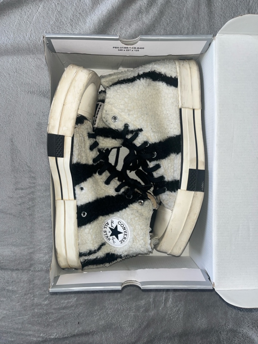 Converse Rick Owens Zebra TURBODRK ( 10)